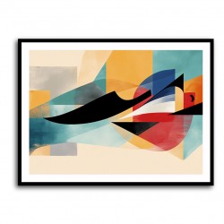  Vibrant Geometric Fusion Modern Abstract Arabic Calligraphy Wall Art 5