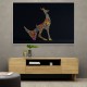 Abstract Style Arabian Gazelle Calligraphy Colourful Wall Art 