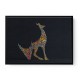 Abstract Style Arabian Gazelle Calligraphy Colourful Wall Art 