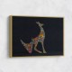 Abstract Style Arabian Gazelle Calligraphy Colourful Wall Art 
