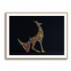 Abstract Style Arabian Gazelle Calligraphy Colourful Wall Art 