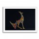 Abstract Style Arabian Gazelle Calligraphy Colourful Wall Art 