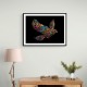 Abstract style Falcon Colourful Arabic calligraphy art 1