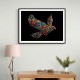 Abstract style Falcon Colourful Arabic calligraphy art 1