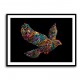 Abstract style Falcon Colourful Arabic calligraphy art 1