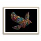 Abstract style Falcon Colourful Arabic calligraphy art 1