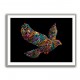 Abstract style Falcon Colourful Arabic calligraphy art 1
