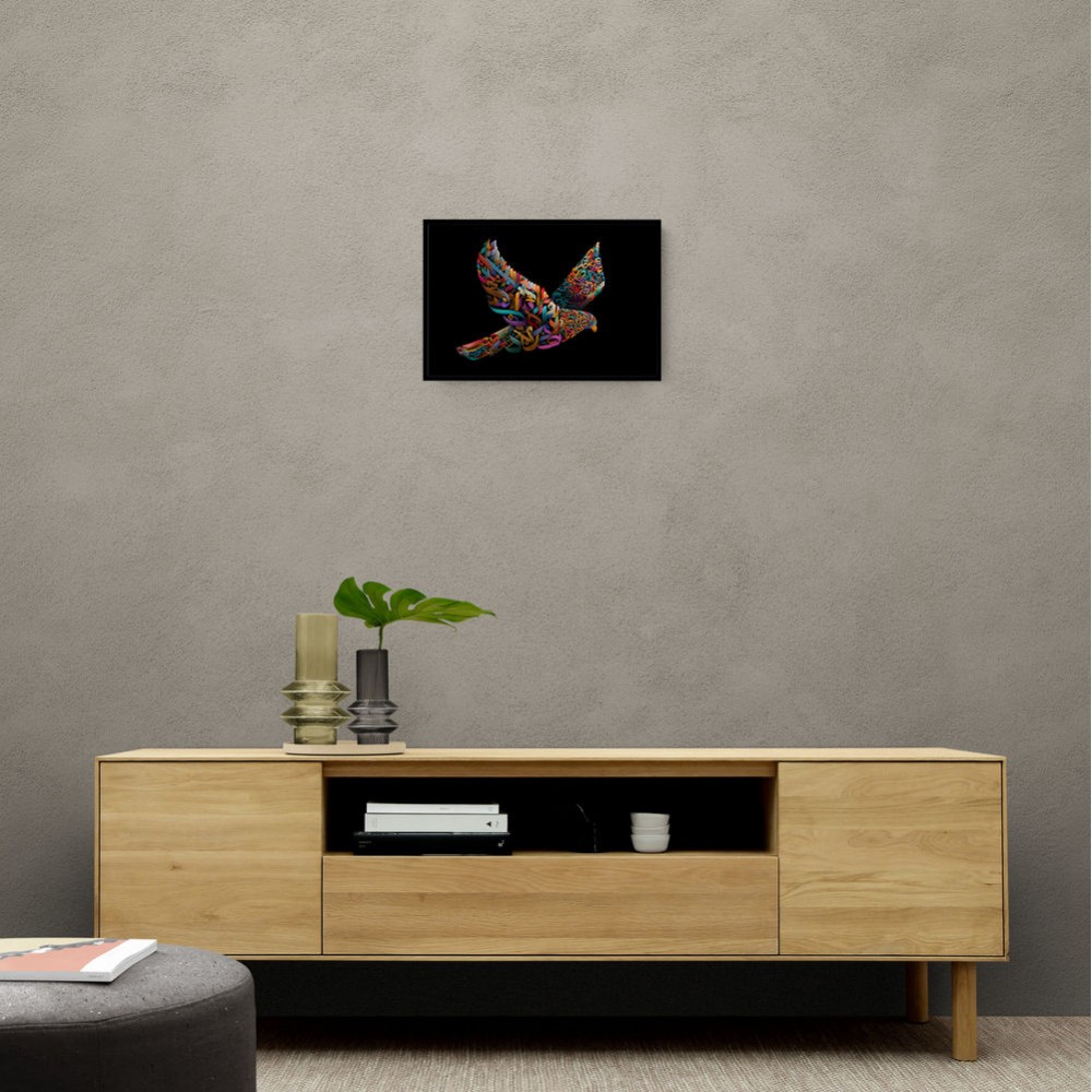 Abstract style Falcon Colourful Arabic calligraphy art Abstract style Falcon Colourful Arabic calligraphy art