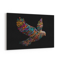 Abstract style Falcon Colourful Arabic calligraphy art 3
