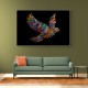 Abstract style Falcon Colourful Arabic calligraphy wall art 3 Abstract style Falcon Colourful Arabic calligraphy wall art 3