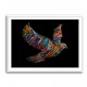 Abstract style Falcon Colourful Arabic calligraphy wall art 3 Abstract style Falcon Colourful Arabic calligraphy wall art 3