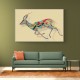 Arabian Gazelle Calligraphy Wall Art 1 