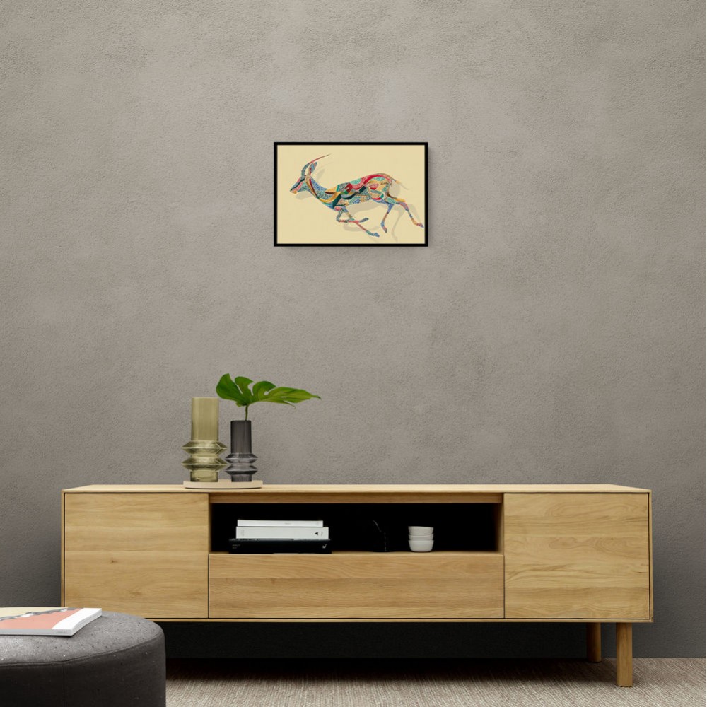 Arabian Gazelle Calligraphy Wall Art 1 