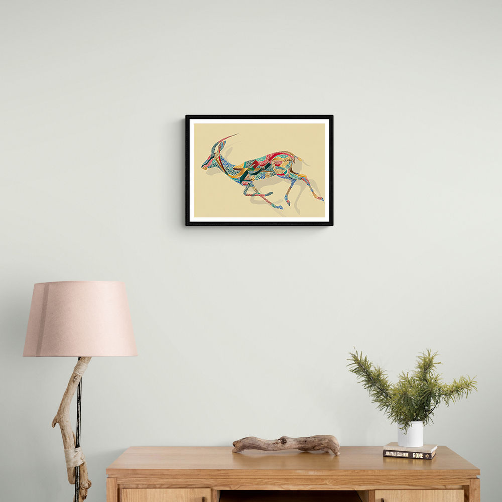 Arabian Gazelle Calligraphy Wall Art 1 