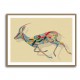 Arabian Gazelle Calligraphy Wall Art 1 