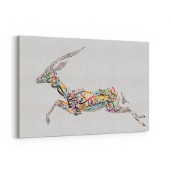 Arabian Gazelle Calligraphy Wall Art 