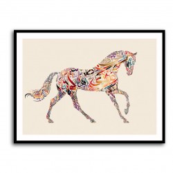 Horse Calligraphy Wall Art 1 