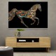Horse Calligraphy Art Colourful 