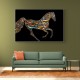 Horse Calligraphy Art Colourful 