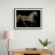 Horse Calligraphy Art Colourful 