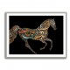 Horse Calligraphy Art Colourful 