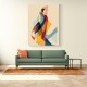 Abstract style calligraphy Woman Shape 2 Wall Art