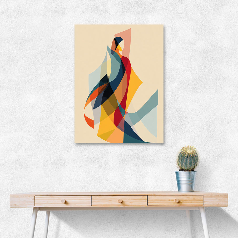 Abstract style calligraphy Woman Shape 2 Wall Art