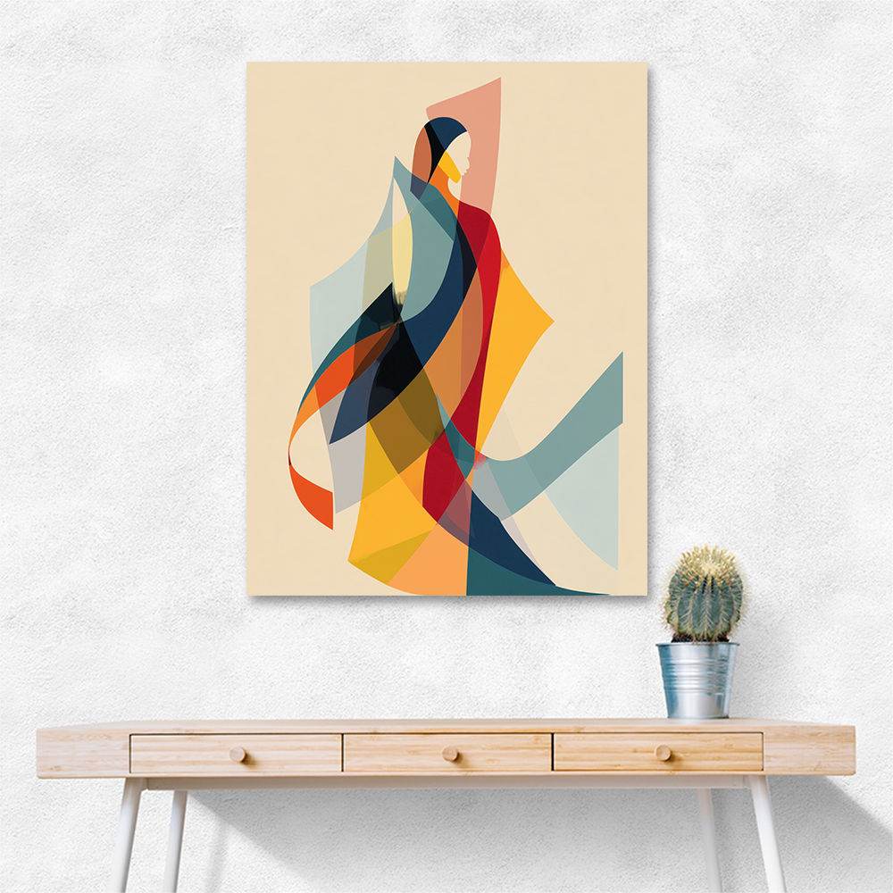 Abstract style calligraphy Woman Shape 2 Wall Art