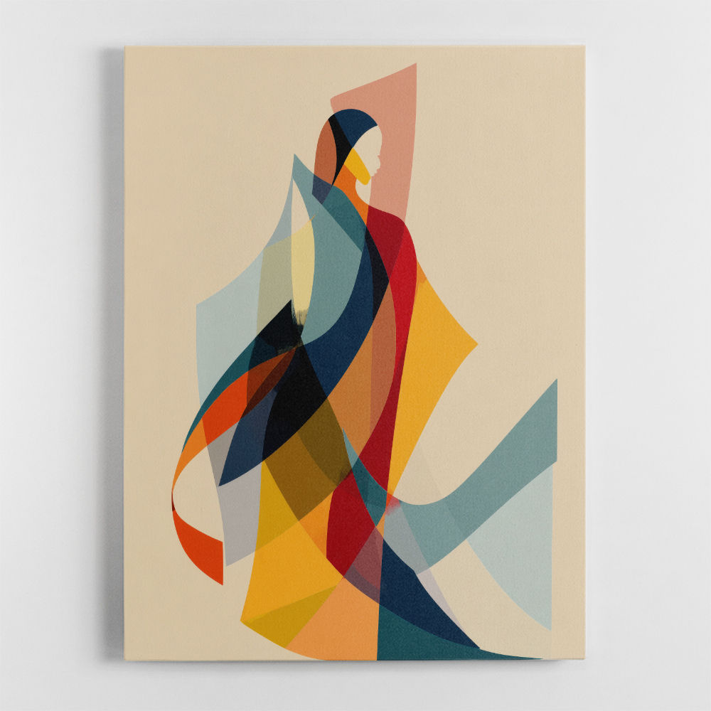 Abstract style calligraphy Woman Shape 2 Wall Art
