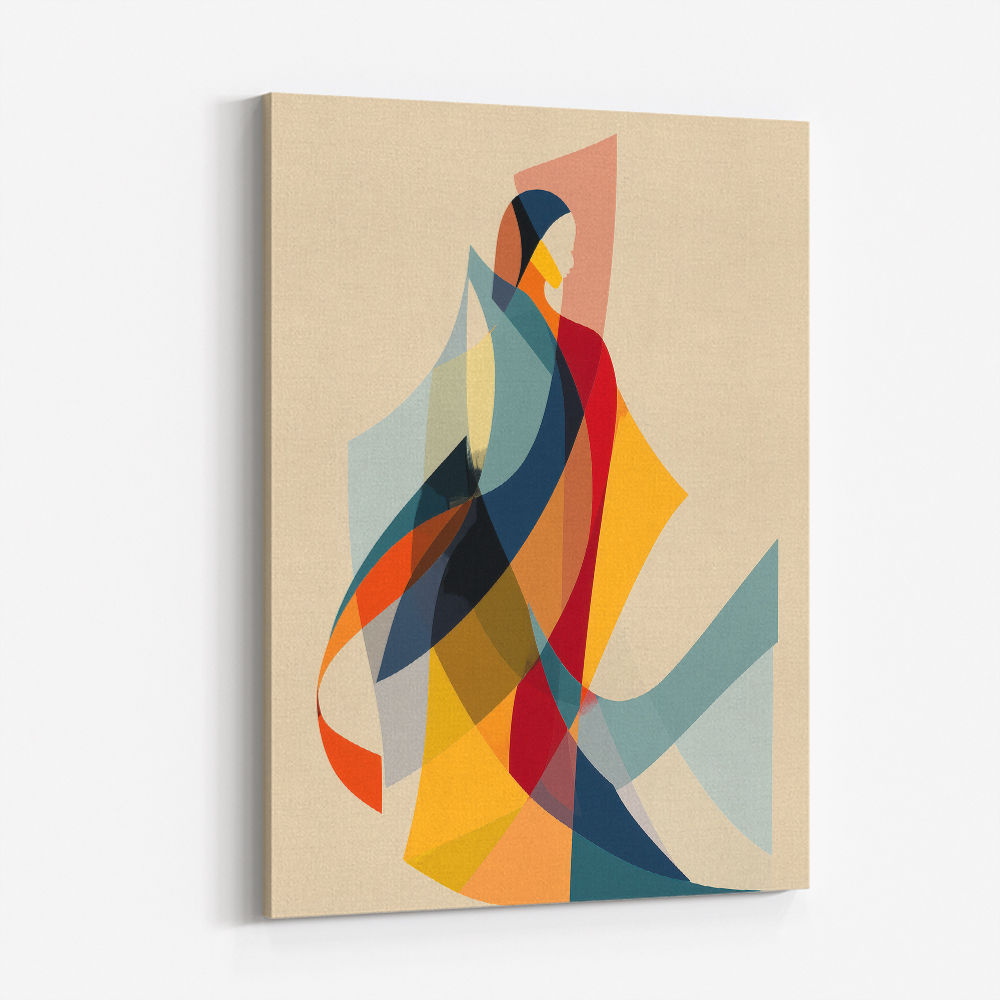 Abstract style calligraphy Woman Shape 2 Wall Art