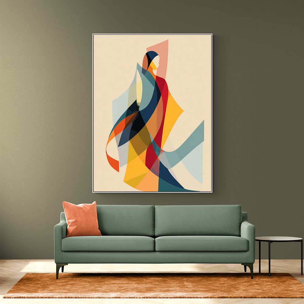 Abstract style calligraphy Woman Shape 2 Wall Art
