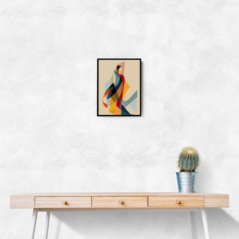 Abstract style calligraphy Woman Shape 2 Wall Art