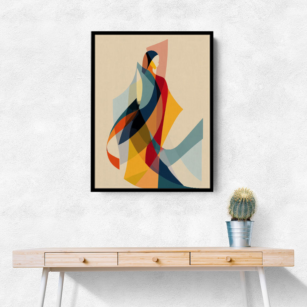 Abstract style calligraphy Woman Shape 2 Wall Art