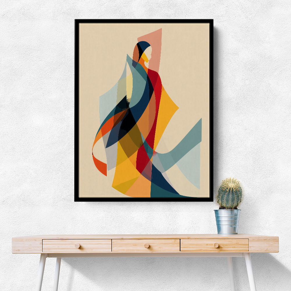 Abstract style calligraphy Woman Shape 2 Wall Art