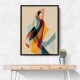 Abstract style calligraphy Woman Shape 2 Wall Art