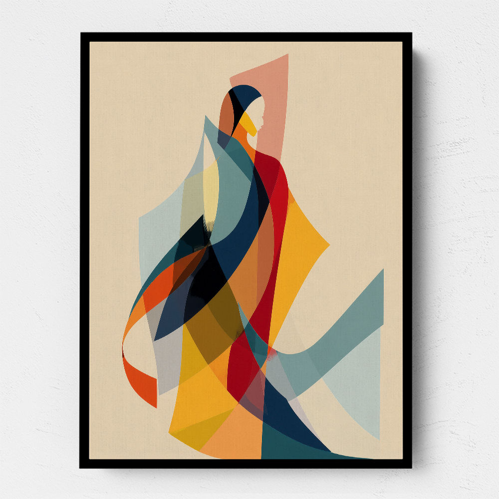Abstract style calligraphy Woman Shape 2 Wall Art