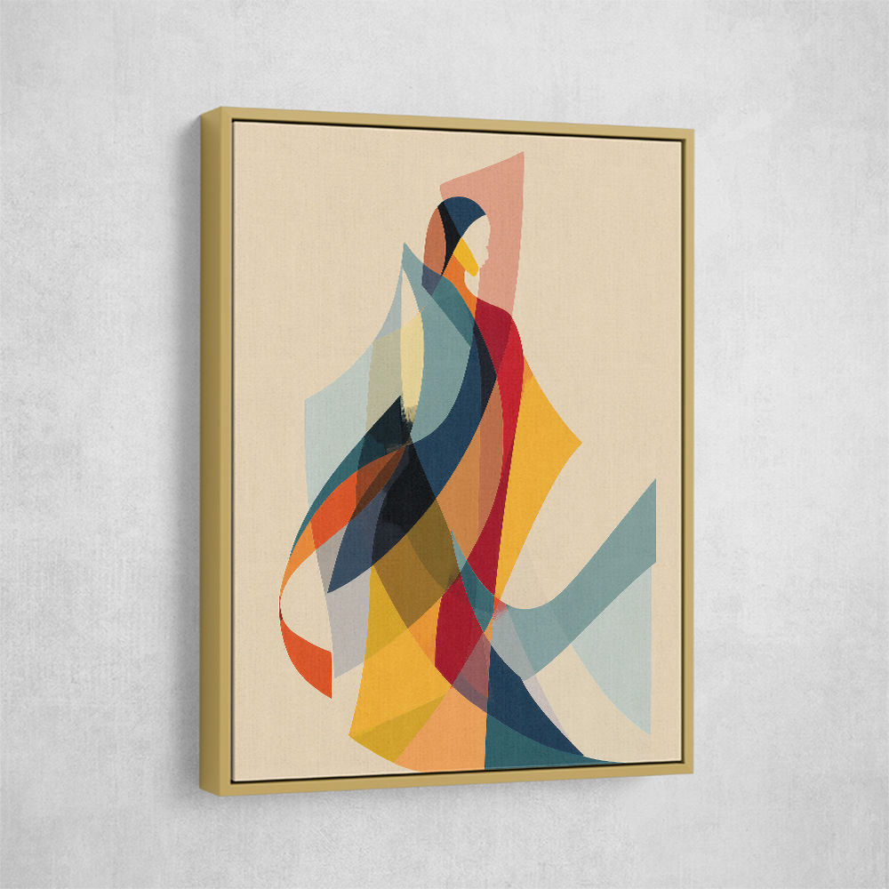 Abstract style calligraphy Woman Shape 2 Wall Art