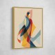 Abstract style calligraphy Woman Shape 2 Wall Art