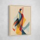 Abstract style calligraphy Woman Shape 2 Wall Art
