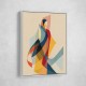 Abstract style calligraphy Woman Shape 2 Wall Art