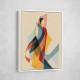 Abstract style calligraphy Woman Shape 2 Wall Art