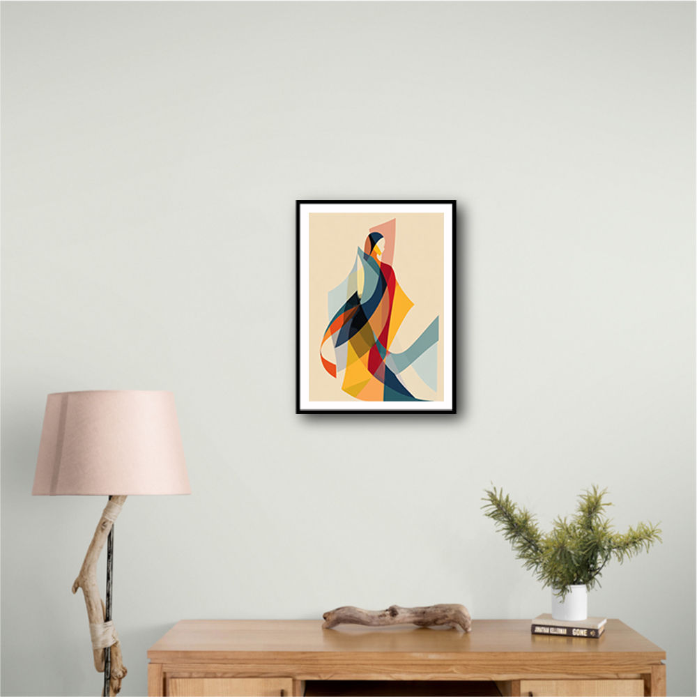 Abstract style calligraphy Woman Shape 2 Wall Art