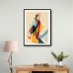 Abstract style calligraphy Woman Shape 2 Wall Art