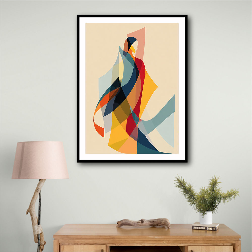 Abstract style calligraphy Woman Shape 2 Wall Art
