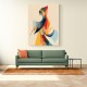 Abstract style calligraphy Woman-Shape 3 Wall Art