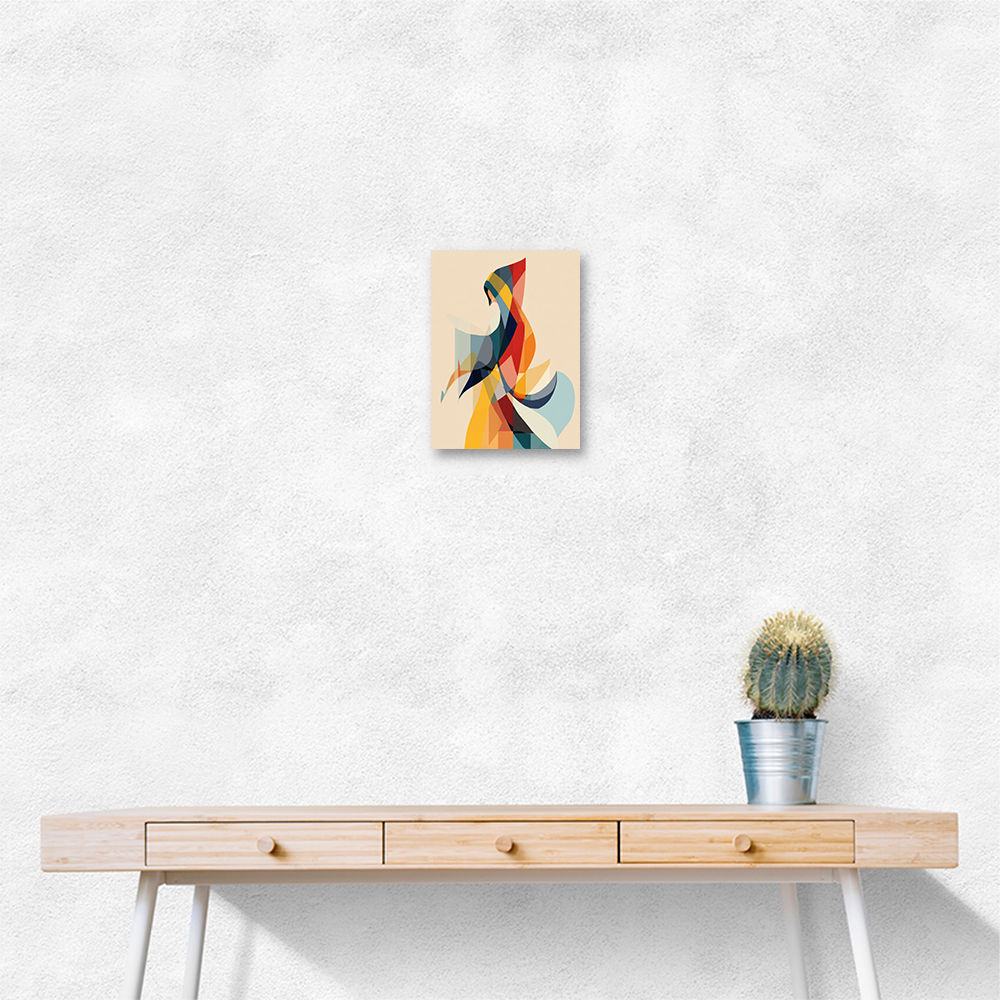 Abstract style calligraphy Woman-Shape 3 Wall Art