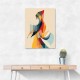 Abstract style calligraphy Woman-Shape 3 Wall Art