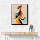 Abstract style calligraphy Woman-Shape 3 Wall Art