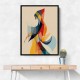 Abstract style calligraphy Woman-Shape 3 Wall Art