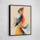 Abstract style calligraphy Woman-Shape 3 Wall Art